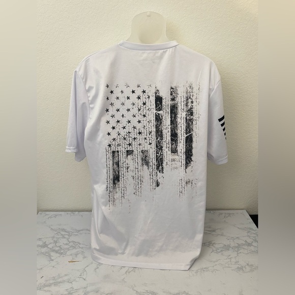 American Flag 4th of July Independence Day Patriotic Shirt Men's XL White - Picture 3 of 4